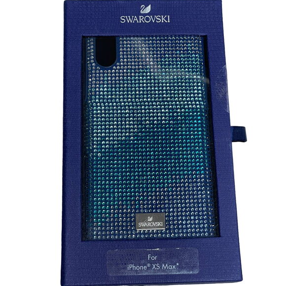 Swarovski Crystalgram gradation of blue tones iPhone XS Max Case - Picture 1 of 8
